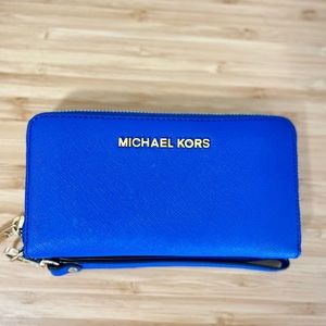 Michael Kors wallet/wristlet in royal blue